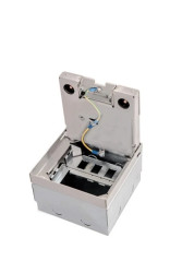 Puszka podłogowa ze stali nierdzewnej do wypełnienia max 2x4 mod 95x140x140mm PP2M-A