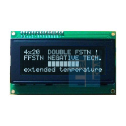 BLACKLINE LCD 4x20 DIW W/KK NEGATYW 20x4 CYRYLICA CZARNE TŁO NOWOŚĆ