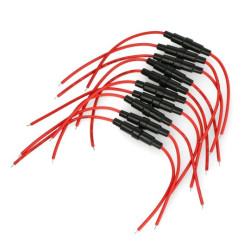 Gniazdo bezpiecznika 5x20mm z przewodami - 10szt.