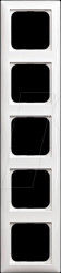 1725-914 Cover frame, balance® SI 5-gang, alpine white