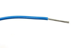 Przewód jednożyłowy linkowy, 1 mm², 32/0,2 mm, 24 AWG, PVC, 1,5 kV AC, Niebieski, dł. 500m, RS PRO