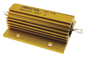 Rezystor do montażu w obudowie 470mΩ 100W ±5% Arcol ±100ppm/°C drutowy Osiowe