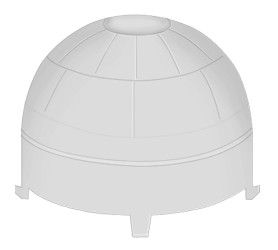 Klosz Fresnel, D 23mm, do użytku z Piroelektryczne czujnik podczerwieni Polietylen o wysokiej gęstości (HDPE) Okrągły