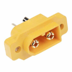XT60E-M Male Panel Mount Gold Plated Connector 30A AMASS