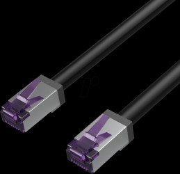 FL31-28065 Patch cable Cat. 6A S/FTP, PIMF, black, 7.5m