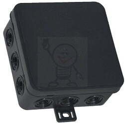 Puszka n/t 85x 85x 41 IP54 x12 V6 czarna P-L 3602