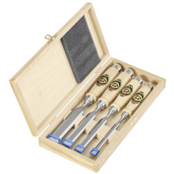 Kirschen 1141000 Ripping Chisel Set Beech Stock 4 Piece DIN 5139