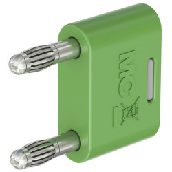 St&#xE4;ubli 644012-25 KS-4N-19 Connector Green pin 4mm brass insulated handle