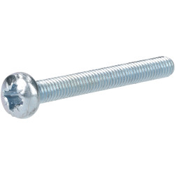 R-TECH 337224 Pozi Pan Head Machine Screws BZP M4 35mm - Pack Of 100