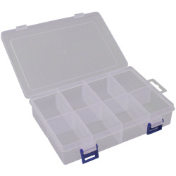 Quadrios 23SA082 Assortment Box Transparent Lockable 8 Compartments 20cm