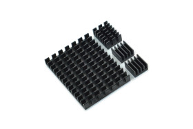 Black Aluminum Heatsink Kit for Raspberry Pi 4B