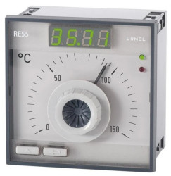 Regulator, analog. nastawa 07:Fe-CuNi (J) 0-250C 1:regulator załącz-wyłącz RE55