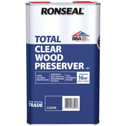 Ronseal 38589 Trade Total Wood Preserver Clear 5 litre