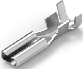 Uninsulated flat plug sleeve, 2.8 x 0.3 mm, 0.51 to 1.65 mm², AWG 20 to 15, brass, tin-plated, 180441-2