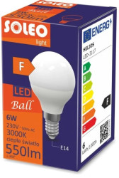 Żarówka LED kulka E14 P45 6W 550lm 3000K 1CT/10 LED-3117