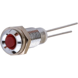 Socket, metal, silver, for LED 3 mm, M.3030