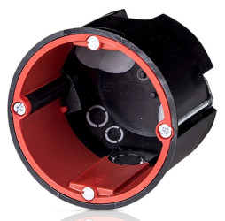 Puszka przeciwogniowa z membraną hermetyczna akustyczna czarna gł 62 z wprowadzeniem rur i przewodów 86163007