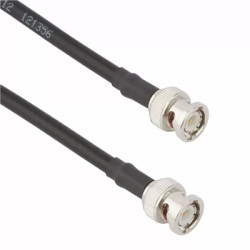 Coaxial cable, BNC plug (straight) to BNC plug (straight), 50 Ω, LMR 240, grommet black, 914 mm, 115101-22-36.00