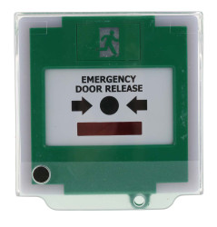 Przycisk awaryjnego otwarcia drzwi Zielony Ostrzegacz ze zwalnianiem awaryjnym Panel do resetowania punktu