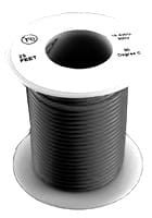 AWG18PTFE-30C Drut w izolacji teflonowej PTFE, średnica: 1.024 mm czarny, rolka 30.5m (100ft)
