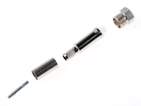 Złącze koncentryczne Montaż na kablu Żeński 50Ω typ złącza Złącze FME 0 to 2GHz Połączenie zagniatane typ kabla RG58 C/U