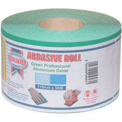 Faithfull FAIAR11540G Aluminium Oxide Sanding Paper Roll Green 115mm x 50m 40G