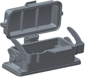 Housing, size HB16, die-cast aluminum, clip locking, IP65, T1510163000-000