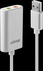 42926 Adapter, USB-A connector -&gt; 2x jack socket