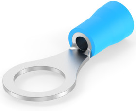 Insulated ring cable lug, 1.25-2.0 mm², AWG 16 to 14, 8.33 mm, M8, blue, 1377173-8