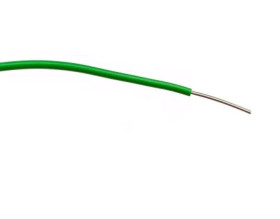 Przewód jednożyłowy linkowy, 0,6 mm², 1/0,6 mm, 19 AWG, PVC, 1 kV AC, Zielony, dł. 100m, RS PRO