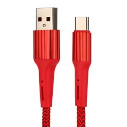 Przyłącze micro USB - QC3.0- 3.6A czerwone 1m