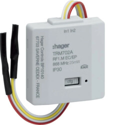 KNX RF quicklink 2-kanałowe wejście przyciskowe, na baterie, jasnoszary TRM702A