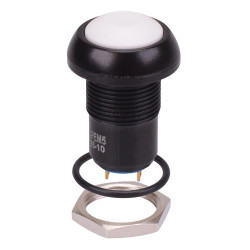 IPR1SAD7/1 White Latching 12mm Push Button Switch SPST IP67 APEM