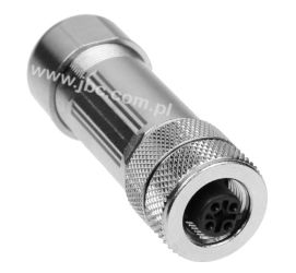 0976 PFC 101, 5 stykowe, kodowanie B PROFIBUS gniazdo proste metalowe, przyłącze przykręcane max. 0,75mm2, dławik dla kabli o śr