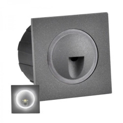 Lampa oprawa schodowa podtynkowa LED 3W 20lm IP44 4000K grafit kwadrat Q3 GOLDLUX
