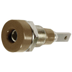 St&#xE4;ubli 230030-27 LB-I2R jack socket 2 mm Brown insulated 1 pc