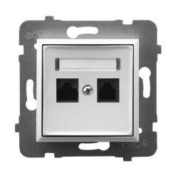 ARIA Gniazdo komputerowe podwójne, kat. 5e MMC biały GPK-2U/K/m/00