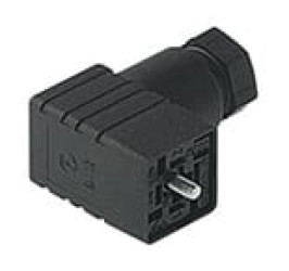 Gniazdo kablowe zaworowe typ C przyłączeniowe z centralną śrubą M3x28 3 + PE PG 7 tłumik kablowy GDS 307 schwarz