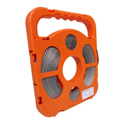 Taśma stalowa 0,7 x 19mm 30m zimnowalcowana nierdzewna gat 304 z uchwytem L-B DV-4906-LBP