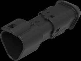 Pin housing, 3 pole, straight, for DEUTSCH DT series, 2-2303813-4