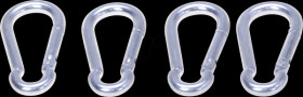 Trailer - carabiner hook, up to 50 kg, set of 4