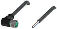 Sensor actuator cable, M8 cable socket, angled, A to open end, 4 pole, 5 m, PVC, black, 3 A, 226033