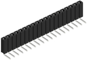 Socket header, 19 pole, pitch 2.54 mm, angled, 10026540