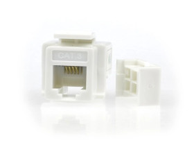 Moduł keystone telefoniczny kat.3 RJ12 6P6C biały NEKU