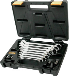 IRONSIDE 117335 Zestaw kluczy płasko-oczkowych z grzechotką Rozmiar klucza (metryczny) (tylko do tytułu) 8 - 19 mm