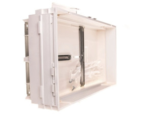 Płyta pola licznika 250x450mm z zamontowanymi krzyżakami biała U96N