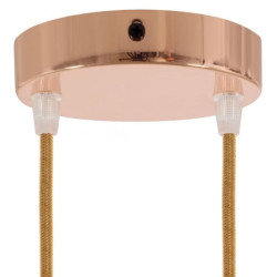 ROZETA DECO 2X METAL CYLINDER MIEDŹ