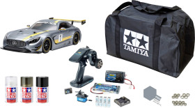 Tamiya TT-02 Mercedes Benz AMG GT3 1:10 Model samochodu RC Elektryczny Tor Napęd na wszystkie koła Zestaw ekonomiczny 2,