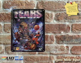 Fears Rare Edition - Amiga Video Game Artwork on Rustic - Metal Sign