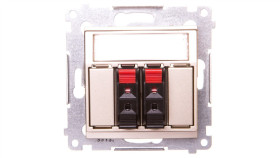 Simon 54 Gniazdo Głośnikowe Podwójne Złoty Mat Dgl32.01/44